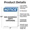 Signmission Non-Hazardous Empty Containers OSHA Notice Sign, Plastic, 7in W x 10in L, 2PK OS-2PACK-NS-P-710-V-15069 - alternate 4